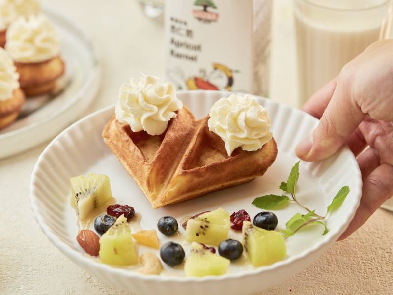 Apricot Kernel Waffles