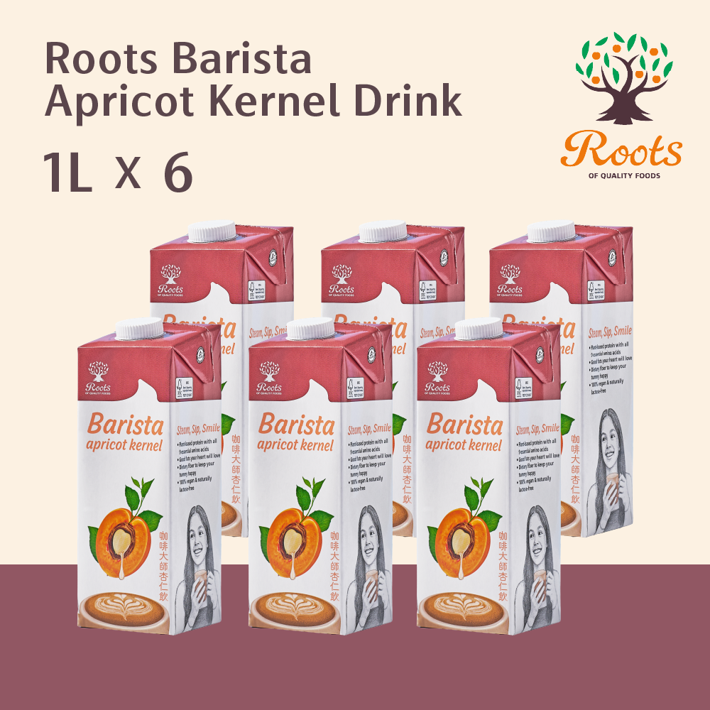 Roots Barista Apricot Kernel Drink 1L x 6