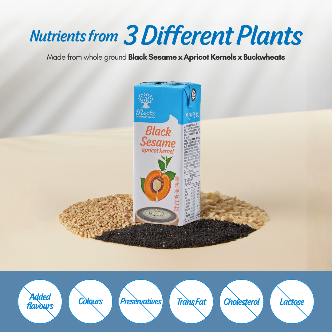 Roots Black Sesame Apricot Kernel Drink 200ml x 24