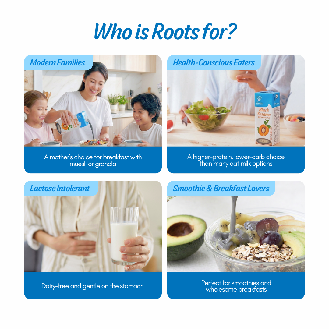 Roots Black Sesame Apricot Kernel Drink 200ml x 24