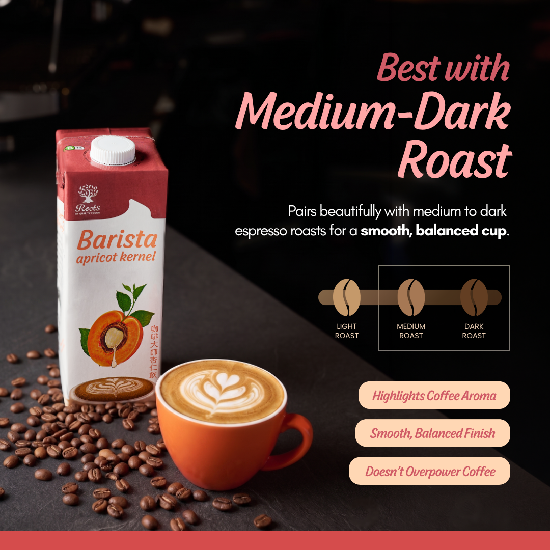 Roots Barista Apricot Kernel Drink 1L x 12
