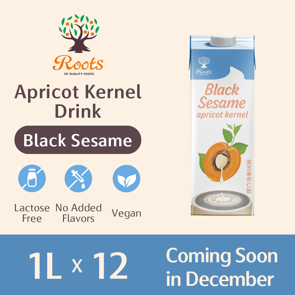 Roots Black Sesame Apricot Kernel Drink 1L x 12