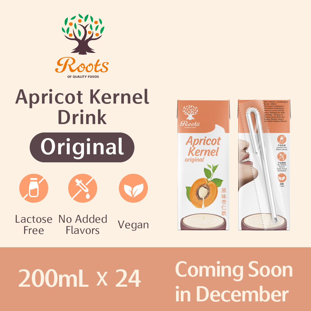 Roots Original Apricot Kernel Drink 200ml x 24