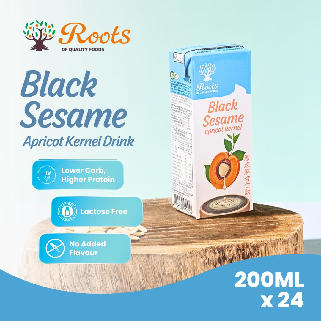 Roots Black Sesame Apricot Kernel Drink 200ml x 24