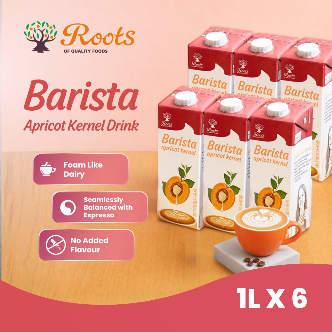 Roots Barista Apricot Kernel Drink 1L x 6
