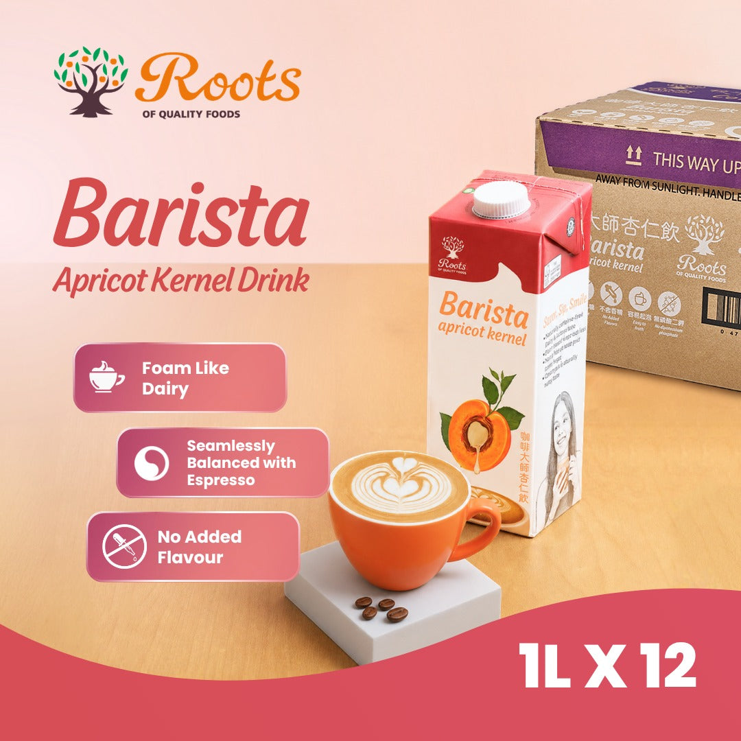 Roots Barista Apricot Kernel Drink 1L x 12